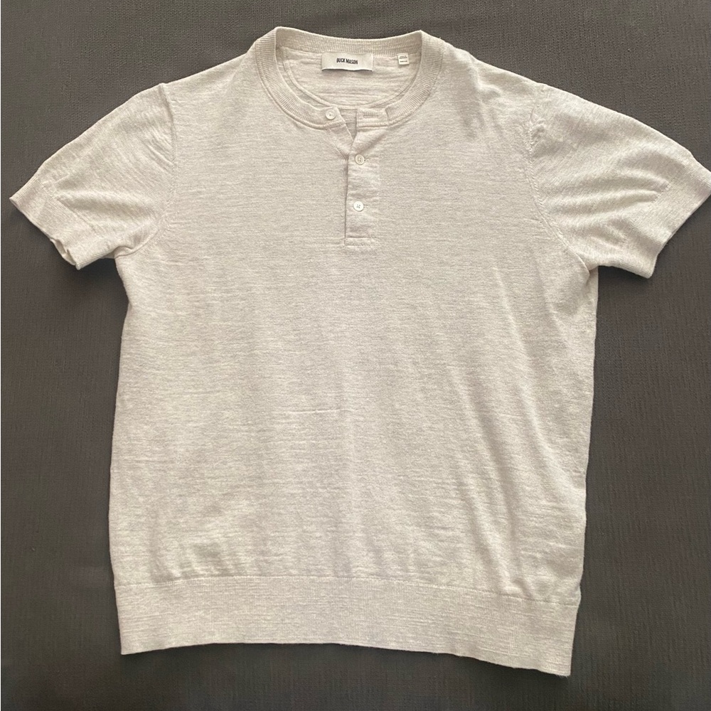 Buck Mason Light Beige Knit Top